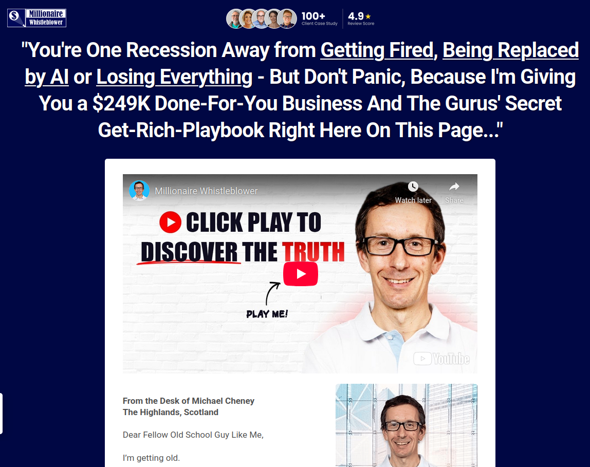 Millionaire Whistleblower Product Screenshot